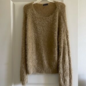 Tan fuzzy sweater